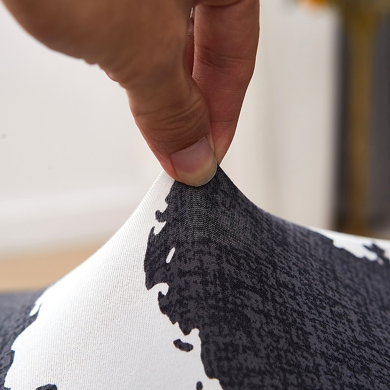 Dining Chair Cover Stretch Chair Seat Slipcover Soft Floral Flower Pattern Durable Washable Furniture Protector For Dining Room Party2