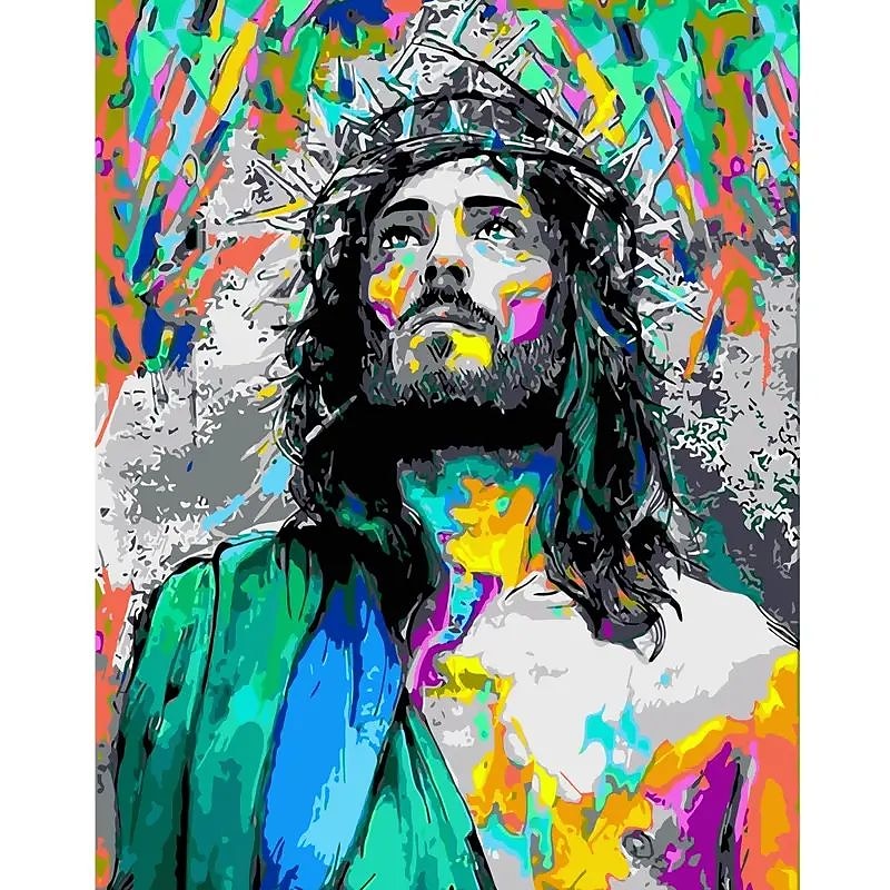 People Wall Art Canvas Jesus Christ Prints and Posters Abstract Portrait Pictures Decorative Fabric Painting For Living Room Pictures No Frame
