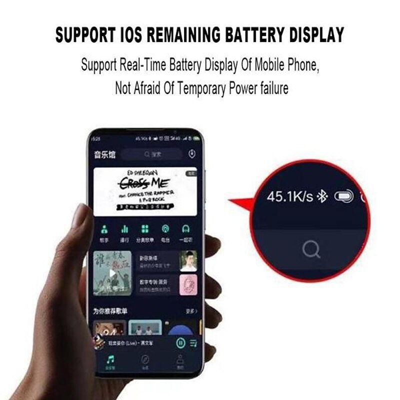 1PC Wireless Bluetooth Business Headphones With Mic Voice Control Handsfree Earphone Stereo Noise Cancellation Earhook Bluetooth Headset For Smart Phone4