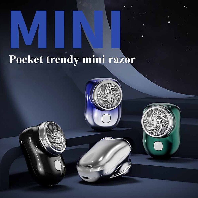 2023 New Upgrade Powerful Storm Shaver Men's Electric Shavers, Rechargeable USB Electric Shaver, Portable Mini Shaver, Pocket Size Wet and Dry, Easy One-Button Use