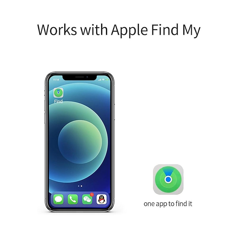 Bluetooth Anti-lost Smart Tag Mini GPS Tracker Locator for Key Wallet Suitcase Bag Luggage Pet Finder Works with Apple Find My3