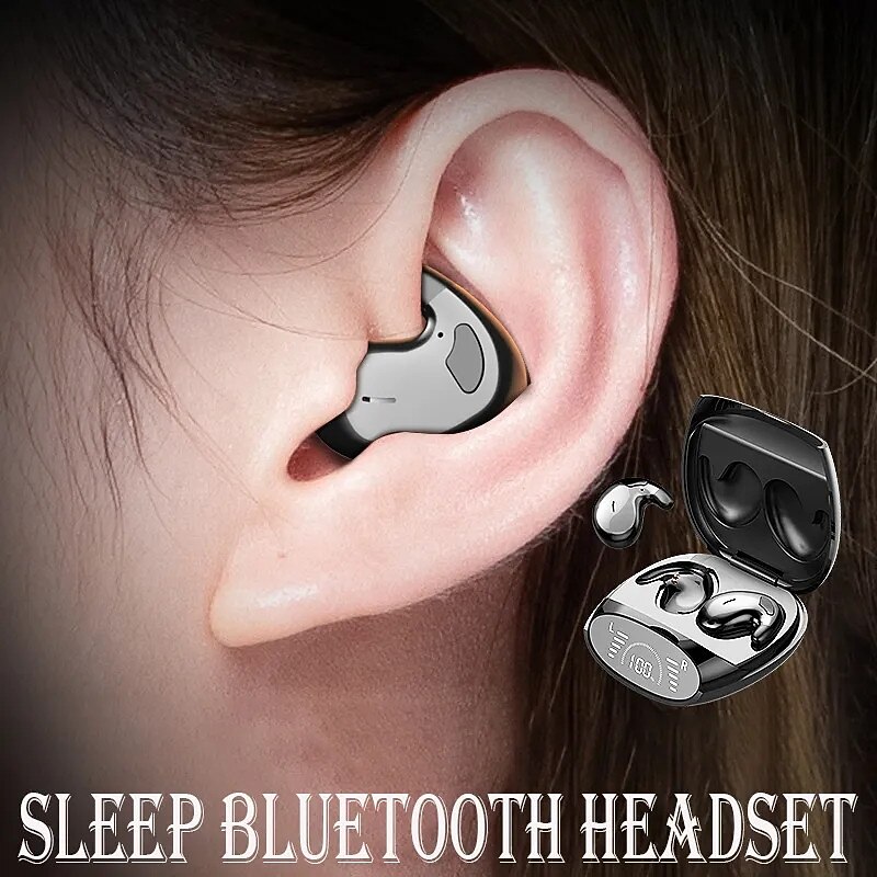 Sleep Ultra-Long Standby Wireless BT Headset Ultra-thin On-ear Sports Bass Mini Invisible For Android Apple Universal2