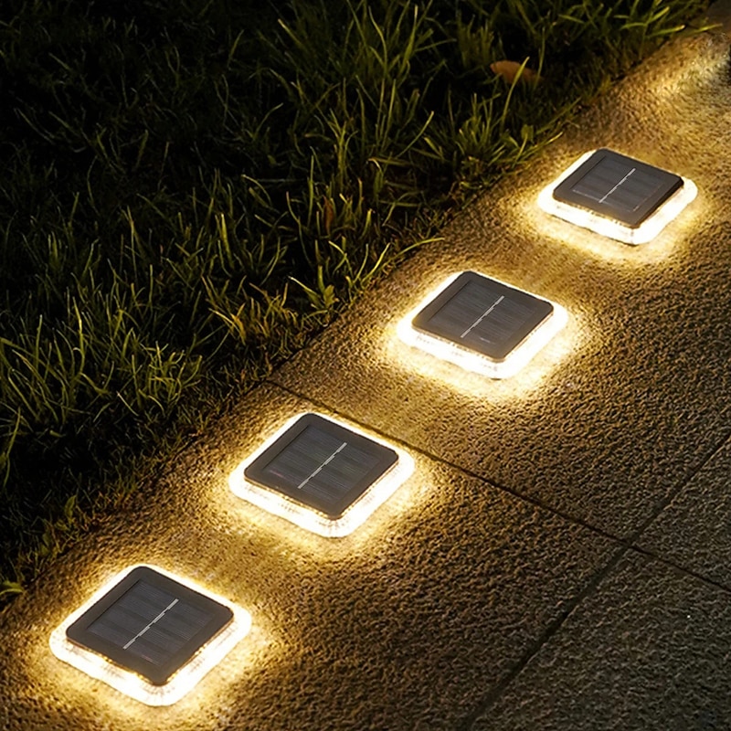 Solar LED Buried Light Outdoor Waterproof Wall Lights 8 LED Garden Pathway Garden Park Lawn Yard Patio Walkway Decoration