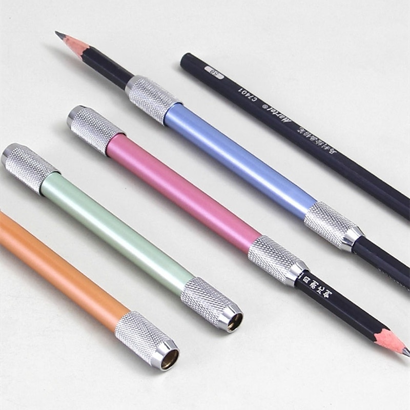 Pencil Extender Single-ended Colored Metal, Extend the pencil for continued use, Back to School Gift2