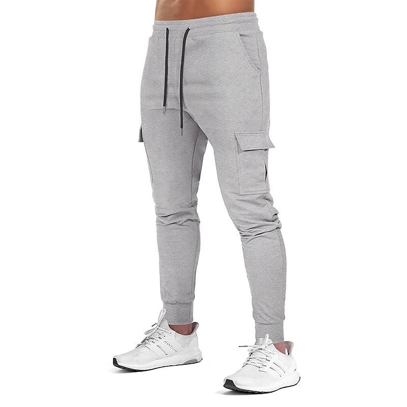 Men's Sweatpants Joggers Trousers Pocket Plain Comfort Breathable Outdoor Daily Going out Fashion Casual Black Army Green4