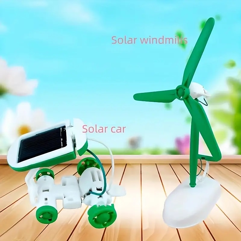 DIY 6-in-1 Solar Assembly Toy Children's Science Production Science And Education Toys Transformers FansC ars Boats Puppies2