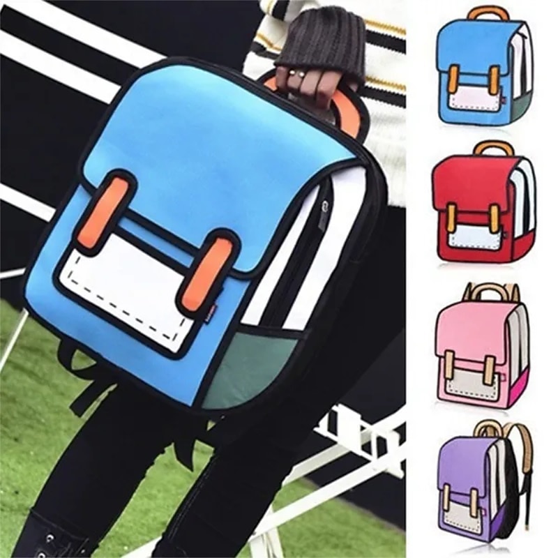 Mini Backpack Student 3D Backpack Fashion Two-Dimensional Teenager Boys Girls Trend Backpack For School Opens, Back to School Gift2