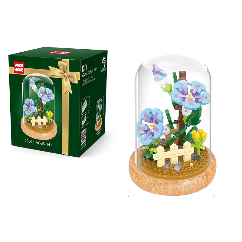 Women's Day Gifts Building Blocks,Create Beautiful Flower Bouquets with this 1pc Flower Building Kit - Perfect for Adults & Kids! Mother's Day Gifts for MoM2