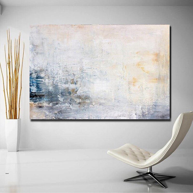 Handmade Oil Painting  canvas Wall Art Decoration  Abstract Knife Painting  Gray Landscape For Home Decor Rolled Frameless Unshi Painting2