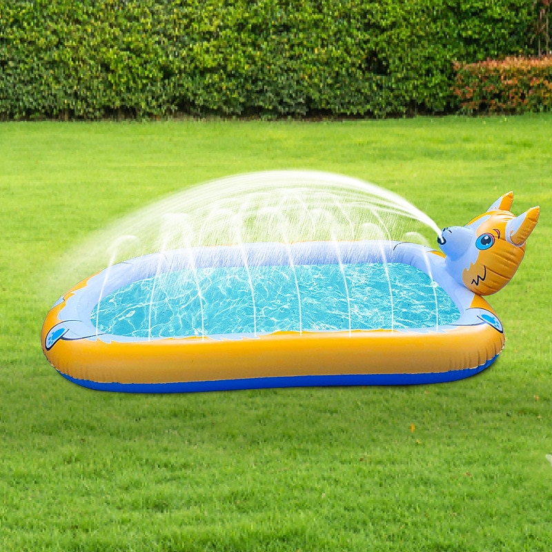 Inflatable Sprinkler Pool Children's Water Playing Toys Shark Swimming Pool Game Sprinkler Pool Dog Sprinkler Pad4
