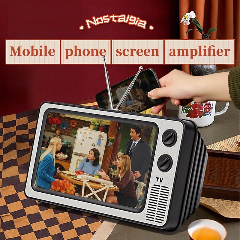 12 Inch New Mobile Phone Screen Magnifier Enlarged Expand Stand Phone Holder HD Video Amplifier Eyes Protection Retro Tv Box