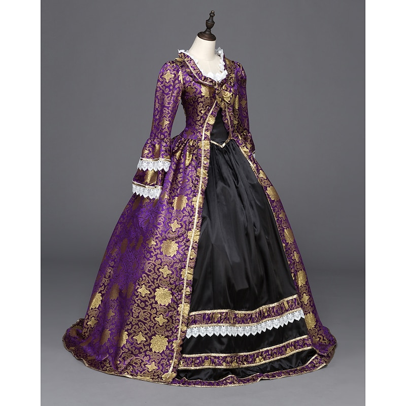 18th Century Women's Rococo Ball Gown Princess Maria Antonietta Rococo Victorian Renaissance Vacation Dress2