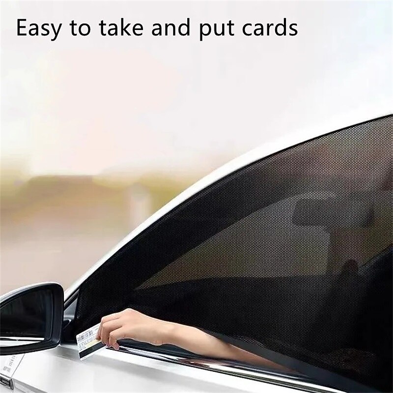 2pcs Car Styling Accessories Sun Shade Auto UV Protect Curtain Side Window Sunshade Mesh Sun Visor Protection Window Films4