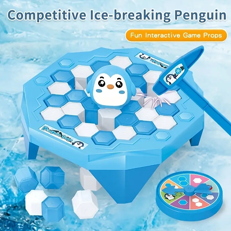 Interactive Penguin Ice Pounding Table Game - Knock Down the Ice Block Wall and Save the Penguins!2