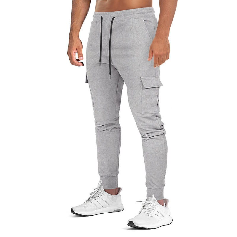 Men's Sweatpants Joggers Trousers Pocket Plain Comfort Breathable Outdoor Daily Going out Fashion Casual Black Army Green3