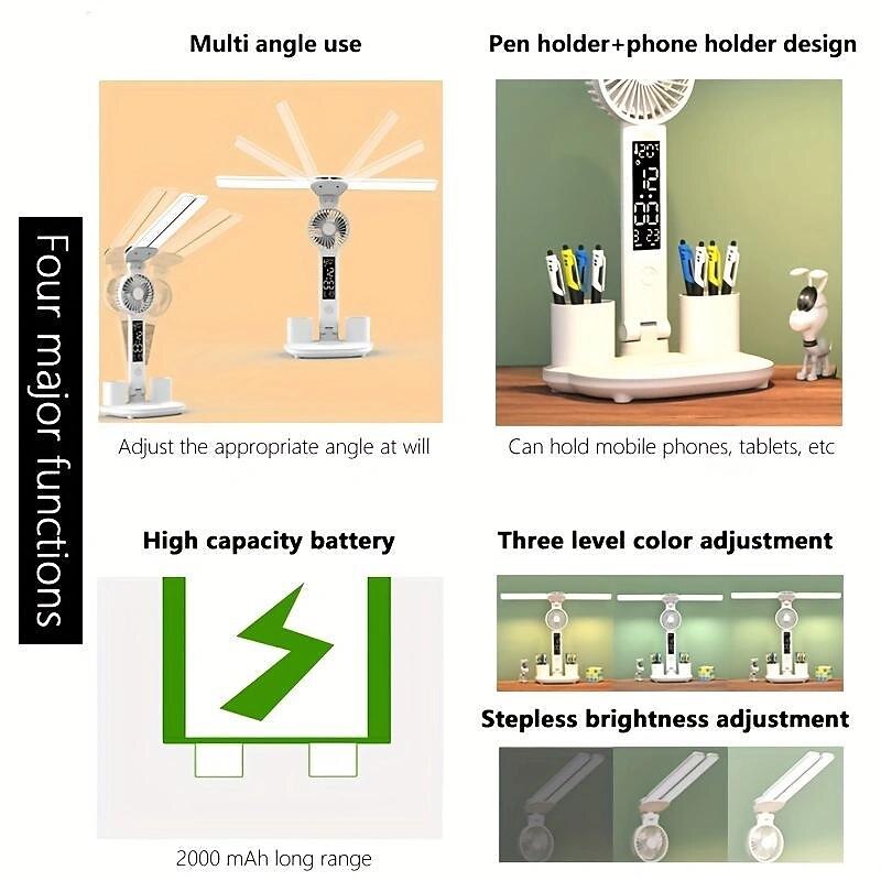 Table Lamp Dedicated For Learning Plug-in Bedside Lamp Desk Reading Multifunctional Fan Table Lamp4