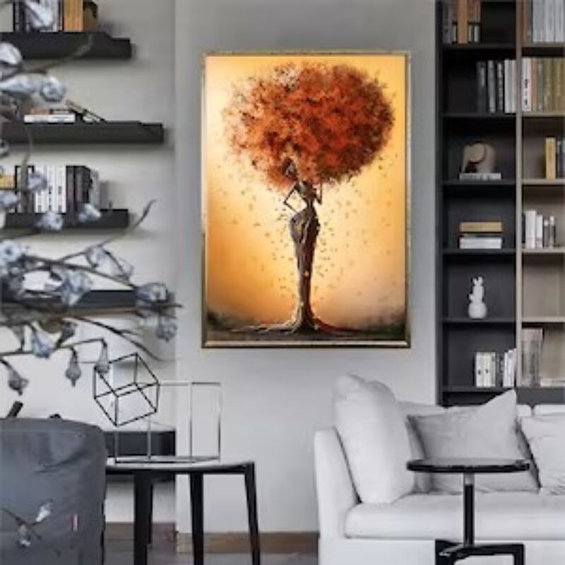 1pc African American Wall Art Canvas Painting Black Woman Flowers Poster Abstract Afro Girl With Butterfly Artwork Painting Picture For Room Wall Decor No Frame3
