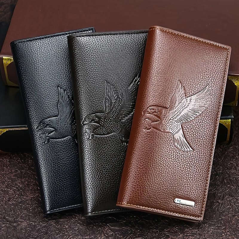 Fathers Day Gifts for Dad New Men Long Wallet Fashionable Men Magnetic Buckle Bag Large Capacity Multi Card Slot Wallet