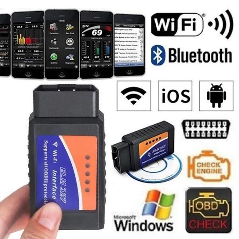 Advanced WIFI Bluetooth OBDII OBD2 ELM327 Car Diagnostic Scanner Code Reader for IOS&Android
