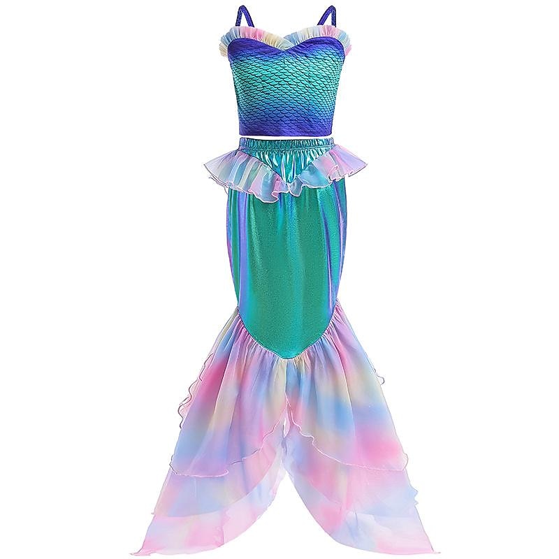 The Little Mermaid Princess Ariel Swimwear 2 Pieces Swimsuits Movie Cosplay for Girls' Kid's Carnival Children's Day2
