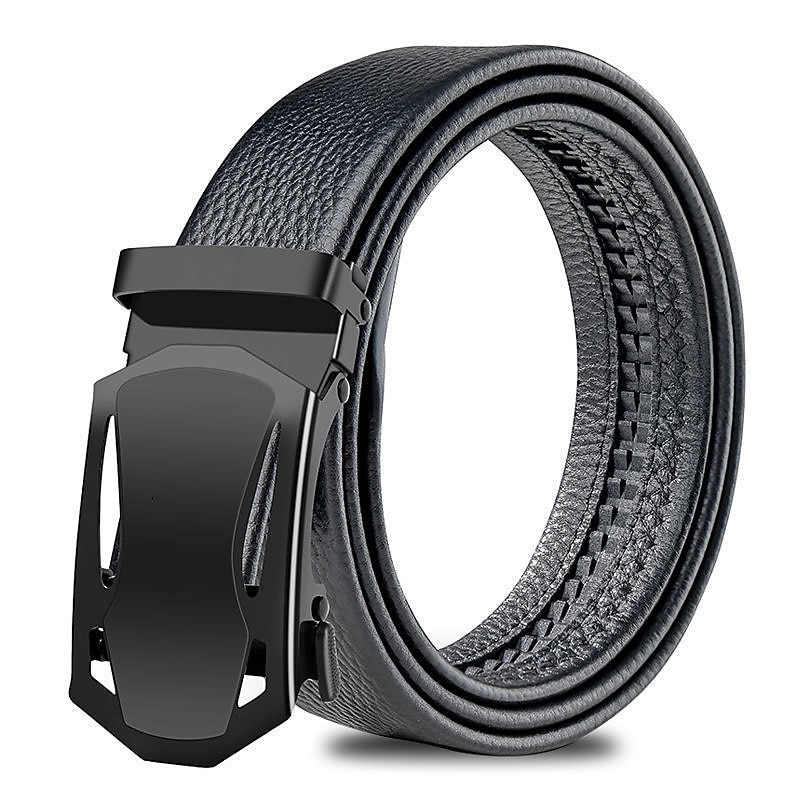 Men's Faux Leather Belt Silver Black Iron(nickel plated) Plain Daily Wear Going out Weekend4