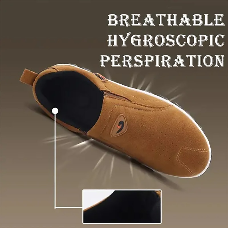 Men's Canvas Slip-On Outdoor Hiking Shoes – Non-Slip Lightweight Trail Shoes for Walking and Climbing3