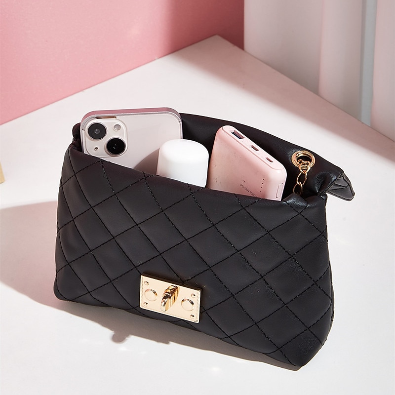 Women's Handbag Crossbody Bag Shoulder Bag Mobile Phone Bag PU Leather Office Daily Buckle Adjustable Large Capacity Waterproof Solid Color Black White Beige4