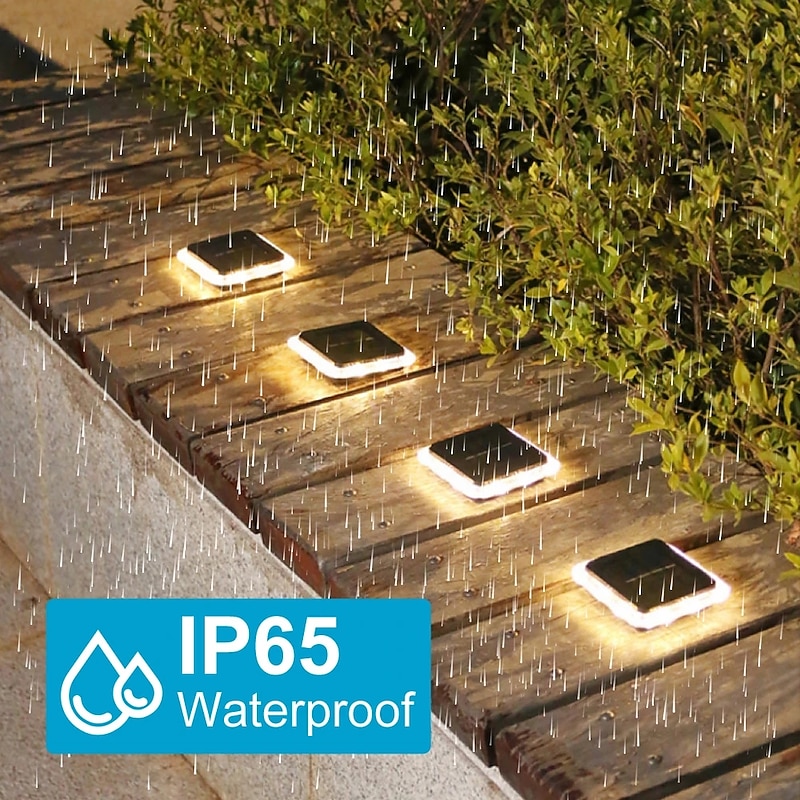 Solar LED Buried Light Outdoor Waterproof Wall Lights 8 LED Garden Pathway Garden Park Lawn Yard Patio Walkway Decoration3