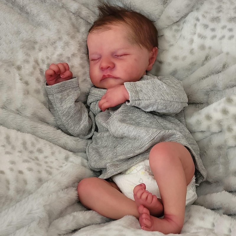 19inch Full body silicone vinyl Reborn Doll Levi Newborn Baby Size boy doll 3D Skin High quality Gift4