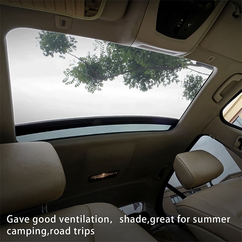 Magnetic Car Sunroof Sun Shade, UV Protection Mesh Moonroof Cover for SUV, Insect Screen & Breathable Awnings for Camping Trips3