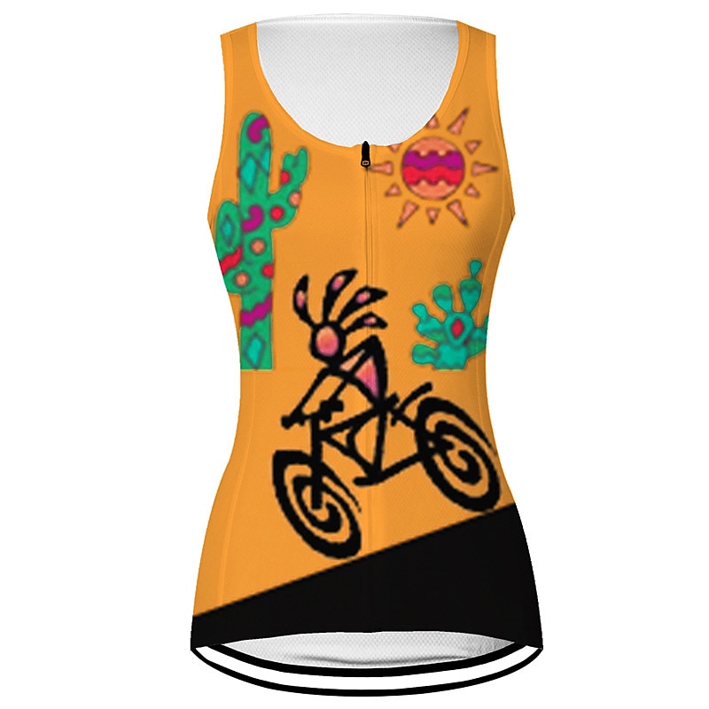 Women's Cycling Vest Cycling Jersey Graphic Sleeveless Bike Vest / Gilet Jersey Top with 3 Rear Pockets Mountain Bike MTB Road Bike Cycling Quick Dry Back Pocket Moisture Wicking Breathable Sports3