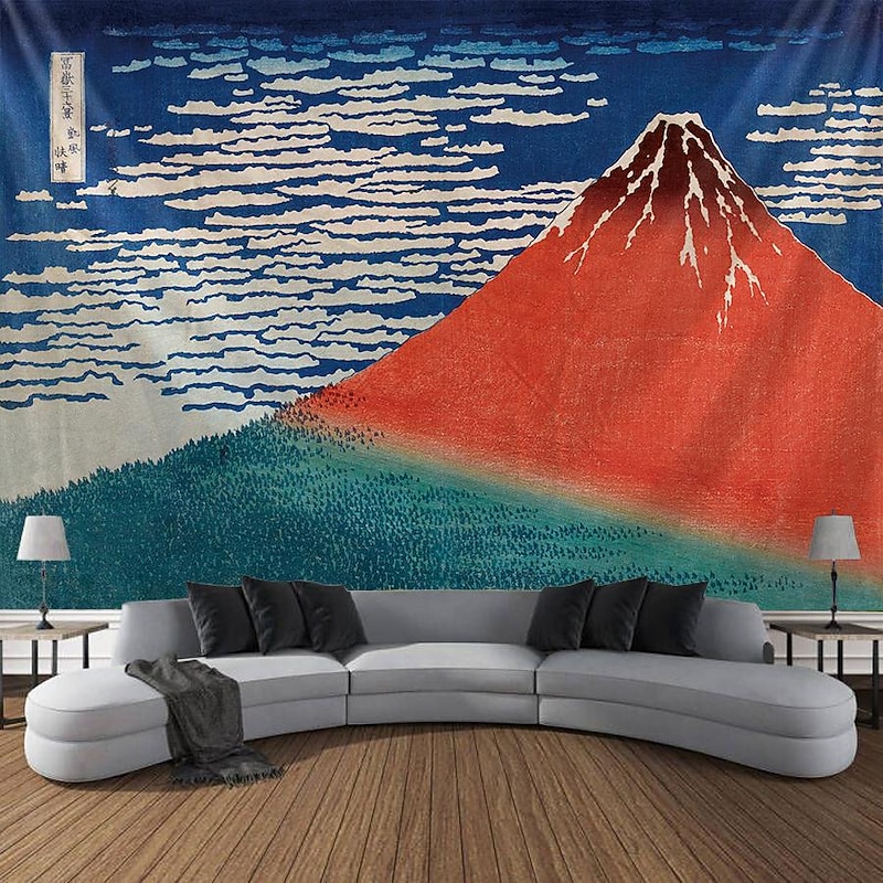 Ukiyo-e Japan Art Hanging Tapestry Architecture Wave Wall Art Large Tapestry Mural Decor Photograph Backdrop Blanket Curtain Home Bedroom Living Room Decoration 11