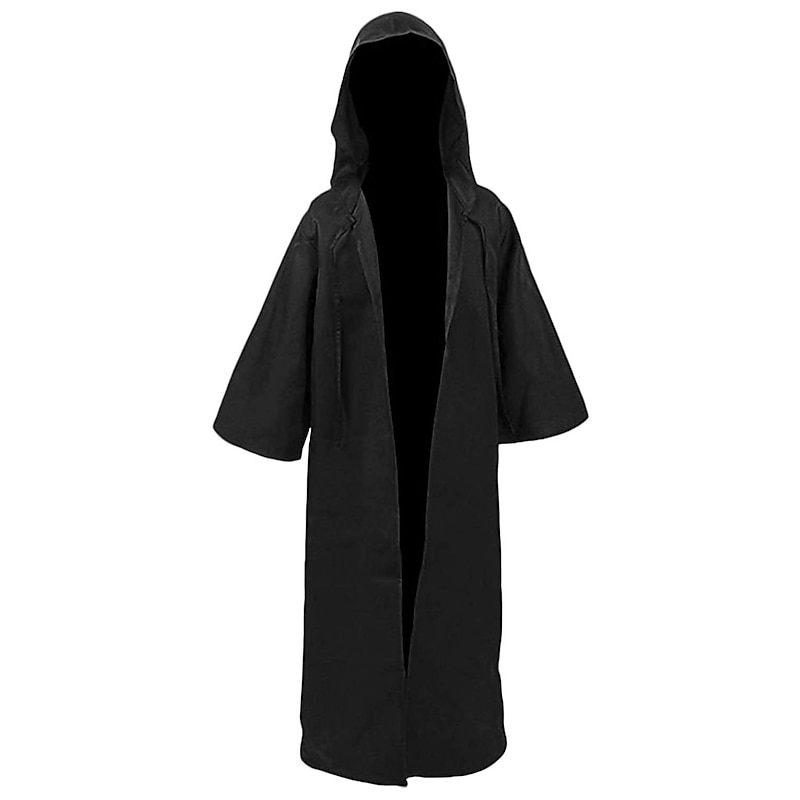 Retro Vintage Medieval Cosplay Costume Masquerade Knight Ritter Viking Ranger Solid Colored Fancy Dress Men's Viking Fantasy Carnival Masquerade Party / Evening Adults' Cloak4