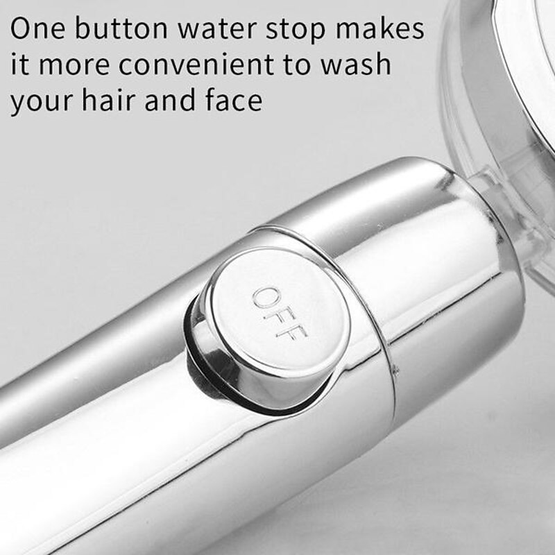 High Pressure Shower Head Water Saving Hand-held Spray Nozzle Turbocharged Shower Head With Small Fan Bathroom Supplies 11