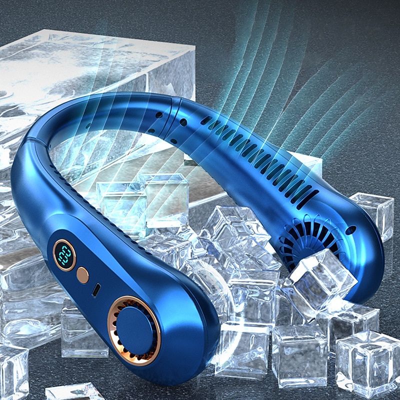 Mini Bladeless Neck Fan – USB Rechargeable Air Cooler with Digital Display, Portable Power Vent for Indoor and Outdoor Use 20