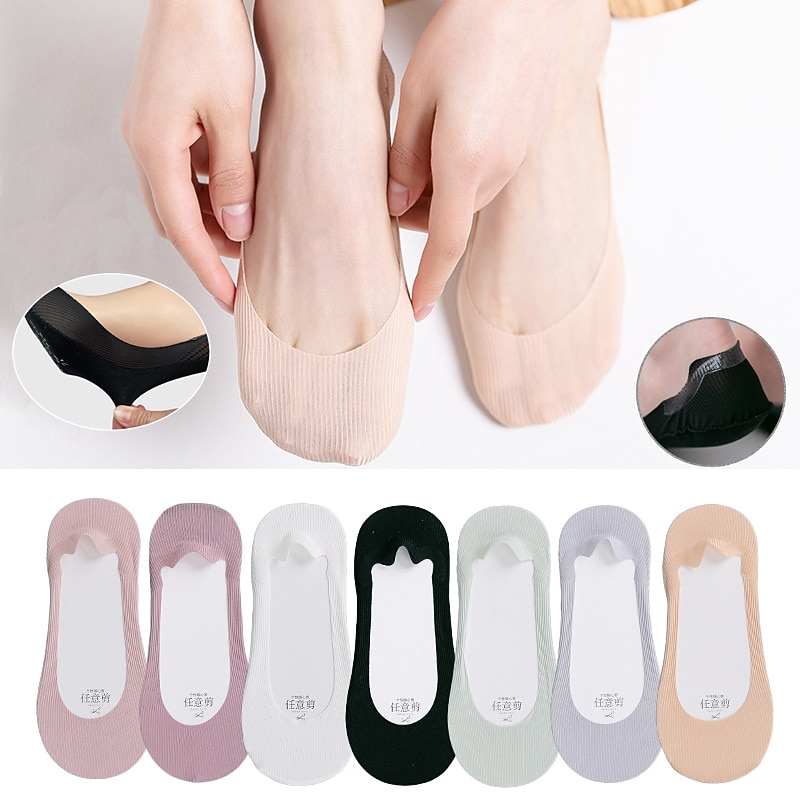 No Show Socks Womens Ultra Low Cut Liner Socks Non Slip Hidden Invisible for Flats Boat