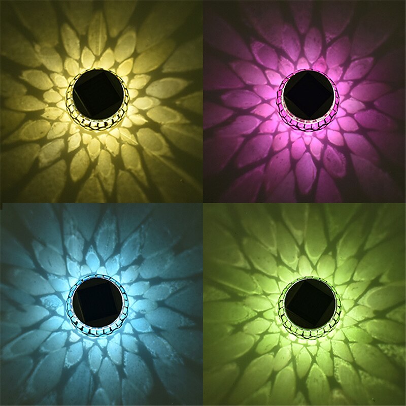 LED Solar Mosaic Glass Lamp Solar Ball Lamp Hollow Out Lamp Garden Lawn Decoration Outdoor Waterproof Landscape Lamp4