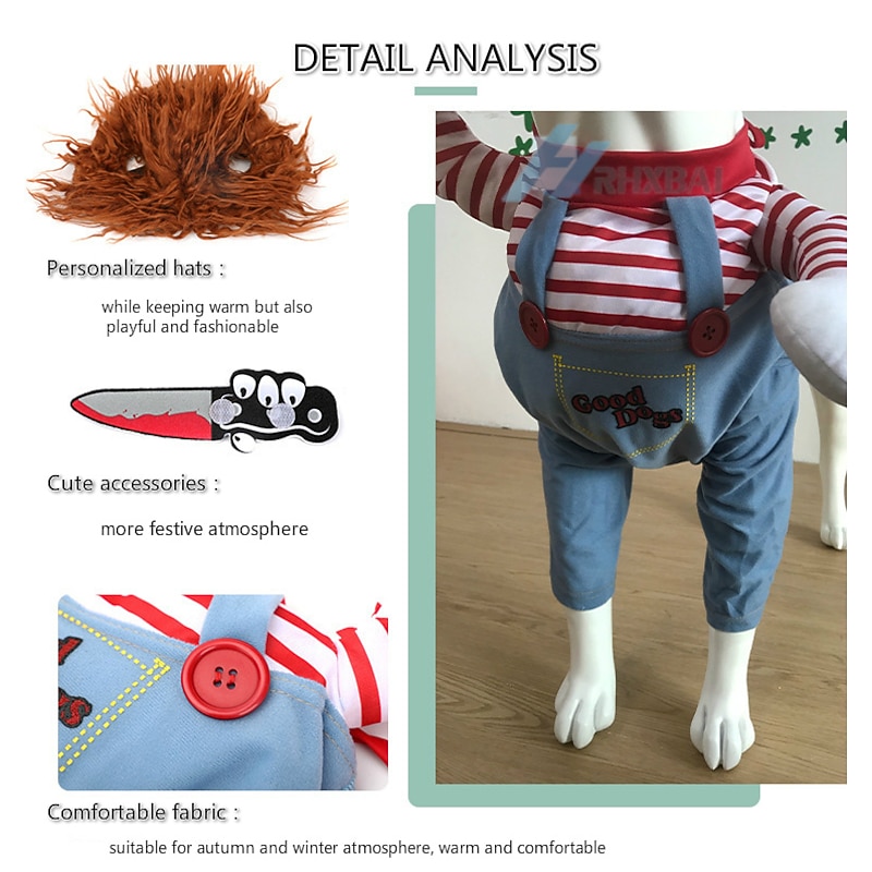 Dog Costume,Dog Cat Dog clothes    Dog Clothes Puppy Clothes Dog Outfits Cosplay 1 Costume Cotton Blend  Dog Cat Costume for halloween2