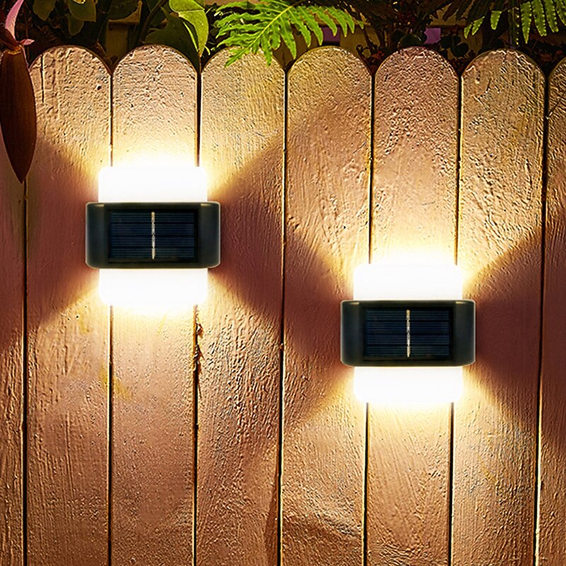 Outdoor Waterproof Lighting Solar Wall Lamp Lamps For Balcony Courtyard Fence Outdoor Lamp Sunlight Lamp Home Garden Decor
