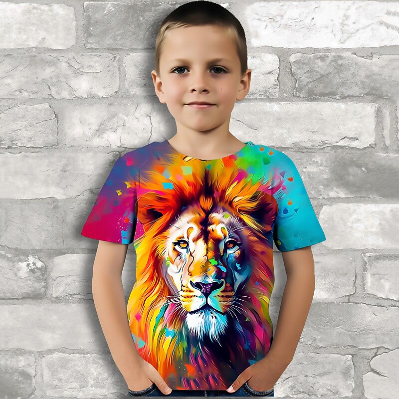 Boys 3D Graphic Animal Panda T shirt Tee Short Sleeve 3D Print Summer Spring Active Sports Fashion Polyester Kids 3-12 Years Outdoor Casual Daily Regular Fit2