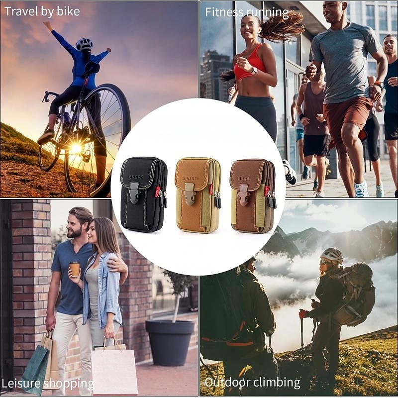 New Sports Phone Bag Coin Purse Card Holder Easy To Carry Large Capacity Men's Sports Bag Hunting Survival Tool Pouch Outdoor Sports Hiking Cycling2