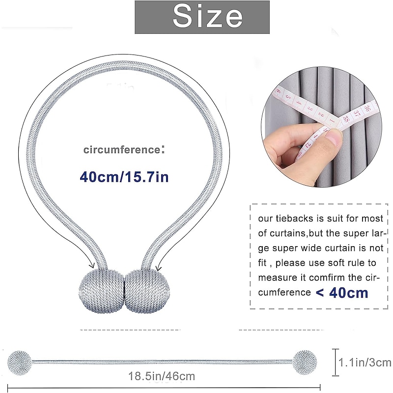 2 Pcs Magnetic Curtain Tie Backs Window Gold Curtain Tiebacks Buckles Holdbacks Clip for Home Bedroom Office Decorative Curtain2