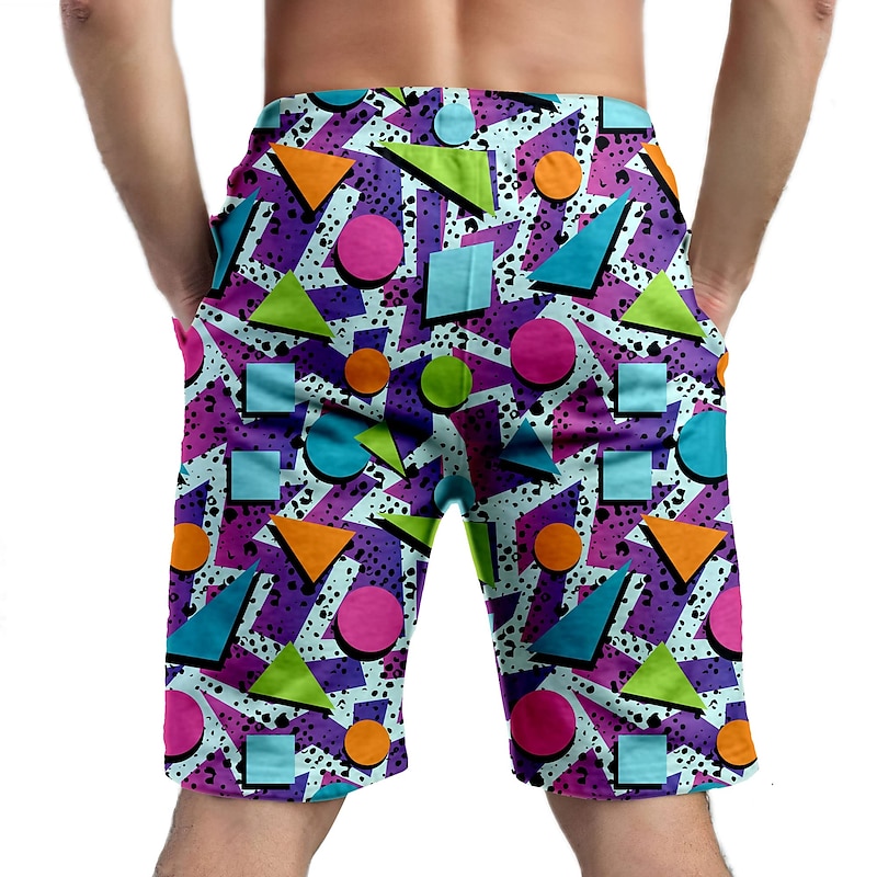 Doll Retro Vintage 1980s Beach Shorts Men's Costume Vintage Cosplay Vacation Beach Shorts3
