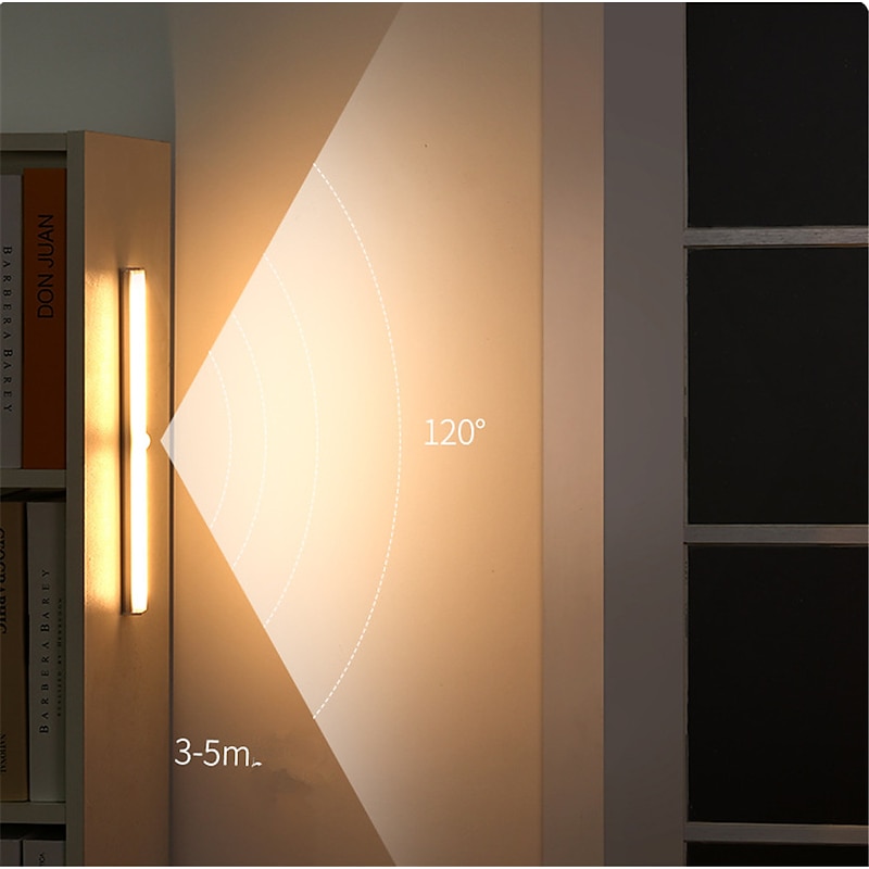 Under Cabinet Lighting, Motion Sensor Cabinet Light, Wireless LED Night Lights, Bedroom Decor Light, Detector Wall Decorative Lamp Staircase Closet Room Aisle Light2