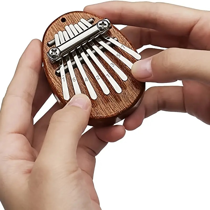 8 Key Mini Kalimba High Quality Exquisite Finger Thumb Piano Marimba Musical Good Accessory Pendant Gift3
