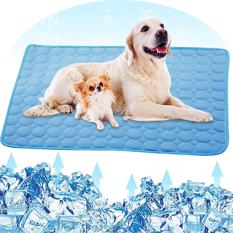 Dog Mat,Summer Pet Ice Mat Cool Dog Mat Pet Cat Mat Breathable Ice Silk Cat Litter Pet Supplies Summer Dog MatPet Mat4
