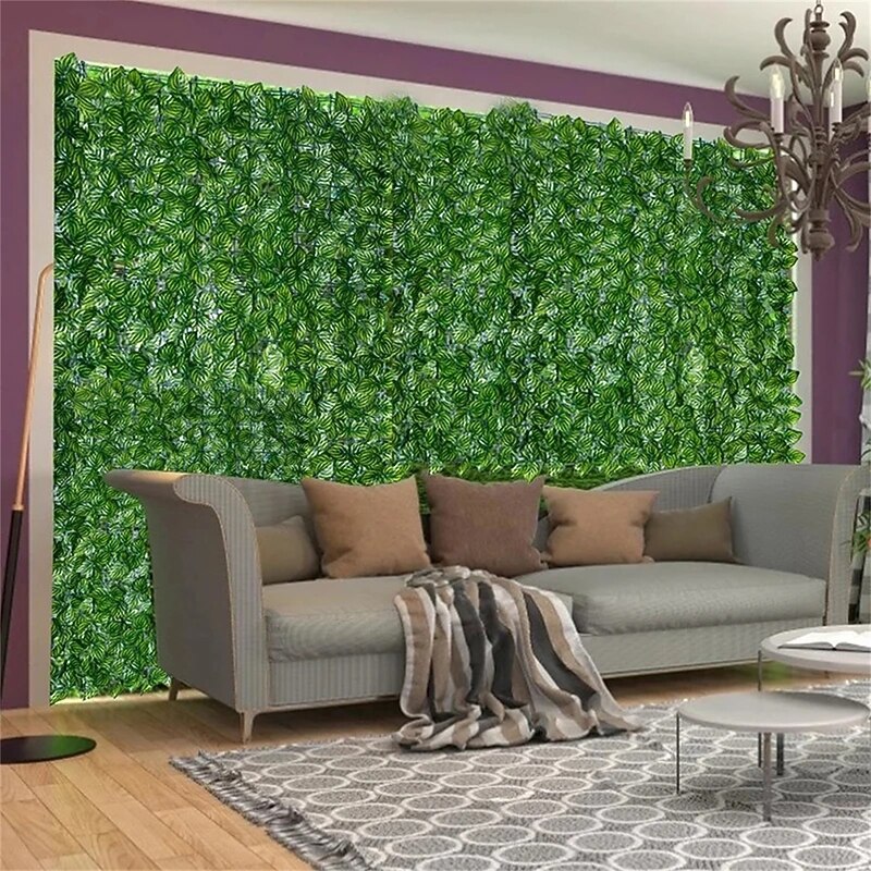 1pc Artificial Ivy Privacy Fence Screen 40 X 120 UV-Anti Fake Leaves Vines Grass Wall for Patio Balcony Privacy Garden Wedding Decoration2