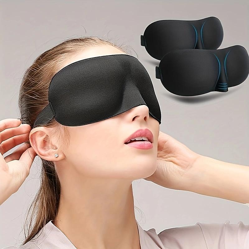 1Pc Sleep Eye Mask For Men Women 3D Contoured Cup Sleeping Mask Blindfold Concave Molded Night Sleep Mask Eyeshade Block Out Light Soft Comfort Eye Shade Cover For Travel