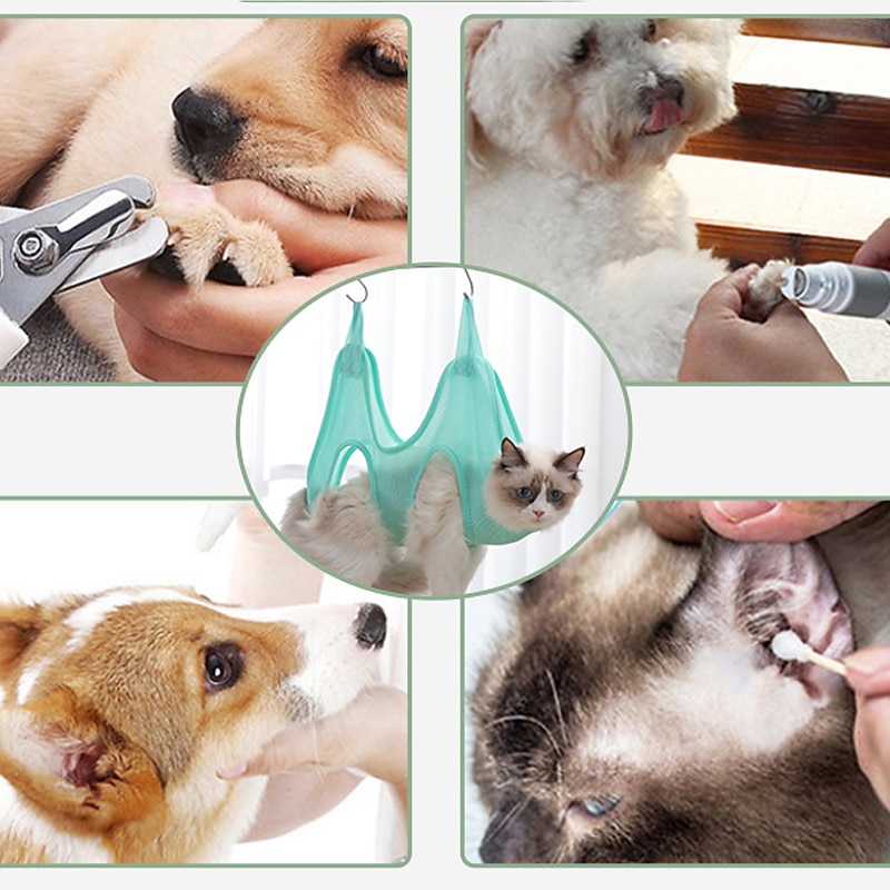 Cat Beauty Hammock Cat Nail Clipper Anti Scratch And Anti Bite Cat Hammock Bath Tool Pet Cleaning Hammock Hanging Type4