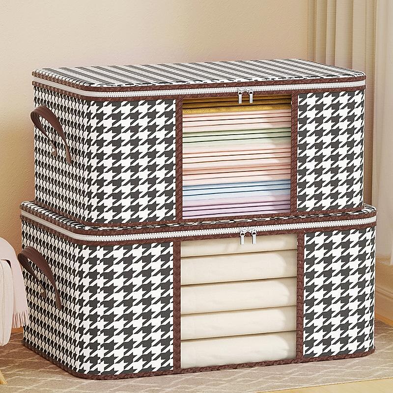 Visual Clothes Storage Bag Wardrobe Sorting Storage Box Portable Storage Bag Winter Quilt Storage Box2